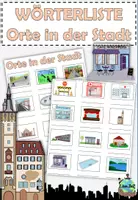Aperçu - Feuilles d'exercices - Liste de mots "Orte in der Stadt" avec tableau de mots allemands - Page 2