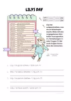 Vorschau - Arbeitsblätter - Worksheet Simple Present - Tagesablauf | Arbeitsblatt - Seite 2