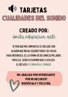 Vista previa - Unidades / Secuencias / Situaciones de Aprendizaje - Tarjetas secuencias cualidades del sonido 🔊 - página 1