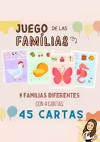 Vista previa - Juegos / Gamificación - Juego Cartas las Familias 🐶🐠🐥 Associación de famílias - Portada