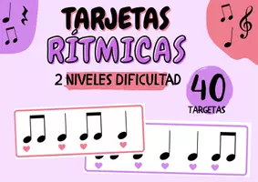 Vista previa - Unidades / Secuencias / Situaciones de Aprendizaje - Tarjetas rítmicas 🎼🎵 - Secuencias de Ritmos 🎶 - página 1