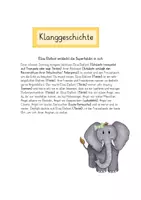 Vorschau - Stundenentwürfe - Klanggeschichte: Elisa Elefant entdeckt die Superheldin in sich - Deckblatt