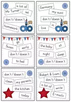 Vorschau - Arbeitsblätter - Jumbled sentences don't and doesn't - Seite 3