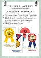 Vorschau - Bildkarten - Student awards for your English class - Deckblatt