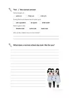 Vorschau - Arbeitsblätter - Simple Present - A School Day in Japan | Arbeitsblatt - Seite 1