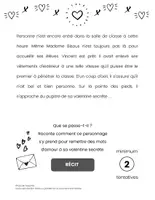 Aperçu - Feuilles d'exercices - Situation Écriture Saint-Valentin Récit Poème - Page 1