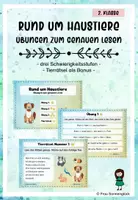 Vorschau - Interaktives Material - Interak. Leseübung "Rund um Haustiere" - Deckblatt