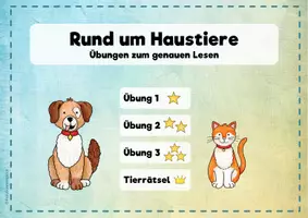Vorschau - Interaktives Material - Interak. Leseübung "Rund um Haustiere" - Seite 2