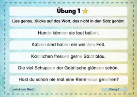 Vorschau - Interaktives Material - Interak. Leseübung "Rund um Haustiere" - Seite 3