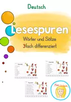 Vorschau - Arbeitsblätter - Lesespuren 3fach differenziert - Deckblatt