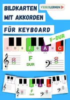 Vorschau - Poster - Musik 🎹 F-Dur Akkord Bildkarten • Keyboard Klavier Tasteninstrumente - Deckblatt