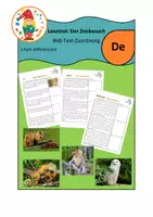 Vorschau - Text - Zoogeschichte Bild-Text-kleben 5-fach differenziert - Deckblatt