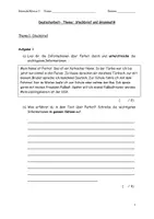 Vorschau - Klassenarbeiten - Deutscharbeit Steckbrief und Grammatik mit Lösungen - Deckblatt