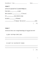 Vorschau - Klassenarbeiten - Deutscharbeit Steckbrief und Grammatik mit Lösungen - Seite 3