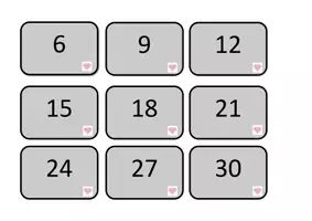 Aperçu - Jeux - Cartes pour apprendre les tables de multiplication - Page 3