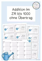 Vorschau - Arbeitsblätter - Addition ohne Übertrag ZR 1000 Rechenkärtchen - Seite 1