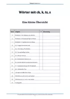 Vorschau - Arbeitsblätter - Übungen zu ck, k, tz, z (ab 15 J.) - Aufgabenstellung: DU - Seite 3