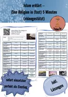 Vorschau - Arbeitsblätter - Islam erklärt - Eine Religion in (fast) fünf Minuten (videogestützt) - Deckblatt