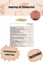 Vorschau - Anderer Materialtyp - Bewertung der Stationsarbeit - Deckblatt