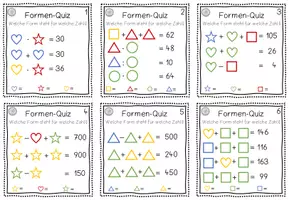 Vorschau - Stationenlernen - Kombinatorik: Formen-Quiz #edukisummer - Seite 1