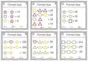 Vorschau - Stationenlernen - Kombinatorik: Formen-Quiz #edukisummer - Seite 2