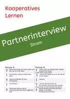 Vorschau - Arbeitsblätter - Partnerinterview Strom - Deckblatt