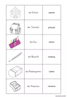 Vorschau - Spiele - DaZ/ DaF (Ukraine) Wortschatz Schule: Merk es dir! - Spiel - Seite 2
