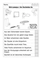 Vorschau - Arbeitsblätter - Lesespur Buchstabeneinführung Qu - Seite 3