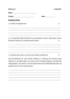Vorschau - Test - Klassenarbeit Ethik Jg. 8 / Die Macht der Worte - Deckblatt