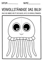 Vorschau - Arbeitsblätter - Sommer Symmetrie Bilder 🏝 - Seite 1