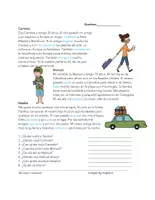 Vista previa - Tarjetas / Manipulativos - Mis vacaciones del año pasado Lectura (pretérito) - página 1