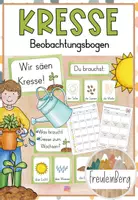 Vorschau - Arbeitsblätter - Kresse säen - Kresse pflanzen (Beobachtungsbogen & Tafelmaterial) - Deckblatt
