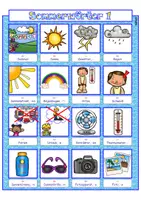 Vorschau - Arbeitsblätter - DaZ/ DaF Paket Sommer Sommerwörter 1 - Deckblatt