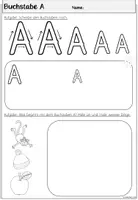 Vorschau - Arbeitsblätter - Buchstabe A Arbeitsblätter | Einführung Klasse 1 - Seite 3