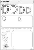 Vorschau - Stationenlernen - Buchstabe D Arbeitsblätter | Einführung Klasse 1 - Seite 3