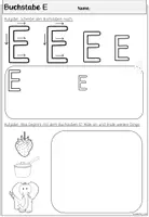 Vorschau - Stationenlernen - Buchstabe E Arbeitsblätter | Einführung Klasse 1 - Seite 3
