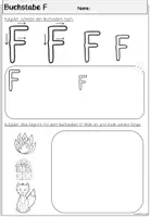 Vorschau - Arbeitsblätter - Buchstabe F Arbeitsblätter | Einführung Klasse 1 - Seite 3