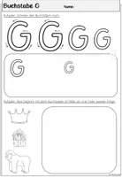 Vorschau - Stationenlernen - Buchstabe G Arbeitsblätter | Einführung Klasse 1 - Seite 3