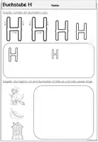 Vorschau - Arbeitsblätter - Buchstabe H Arbeitsblätter | Einführung Klasse 1 - Seite 3
