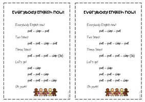 Vorschau - Text - Chant für die Begrüssung und Verabschiedung im Englischunterricht - Seite 1