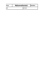 Vorschau - Test - 0. Klassenarbeit blanko - Excel - Seite 1
