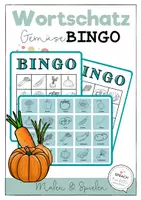 Vorschau - Spiele - Wortschatz Gemüse Bingo Spiel Deutsch DAZ - Deckblatt