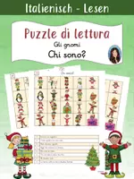 Vorschau - Arbeitsblätter - Puzzle di lettura - Chi sono? - Gli gnomi - Deckblatt