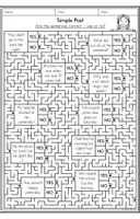 Vorschau - Arbeitsblätter - Simple Past - Spot The Mistakes - Maze - Seite 1