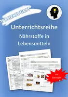 Vorschau - Unterrichtsreihen - Unterrichtsreihe - Nährstoffe in Lebensmitteln - Deckblatt