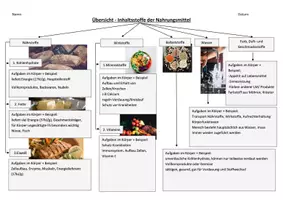 Vorschau - Arbeitsblätter - Nährstoffe in Lebensmitteln - Arbeitsblatt und Übersicht mit Lösungen - Seite 2