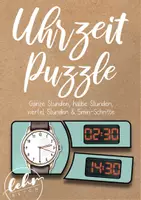 Vorschau - Spiele - Uhrzeit Puzzle - Lernspiel mit analogen und digitalen Uhren - Deckblatt