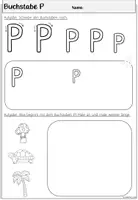 Vorschau - Arbeitsblätter - Buchstabe P Arbeitsblätter | Einführung Klasse 1 - Seite 3