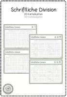 Vorschau - Arbeitsblätter - Kartei schriftliche Division - Deckblatt
