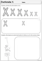 Vorschau - Arbeitsblätter - Buchstabe X Arbeitsblätter | Einführung Klasse 1 - Seite 3